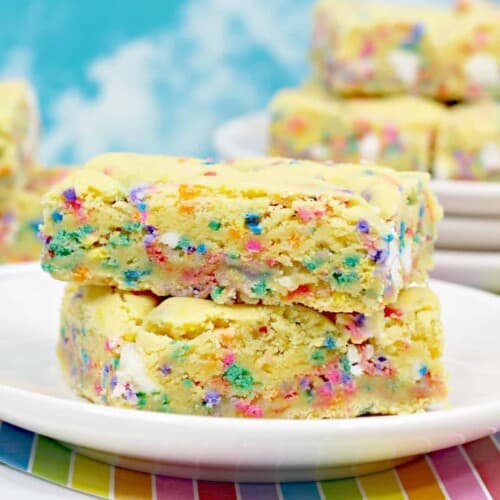 Funfetti Cookie Bars - Easy Cake Mix Cookie Bar Recipe