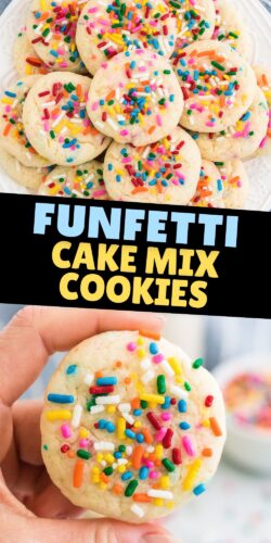 Funfetti Cake Mix Cookies Pin Image.