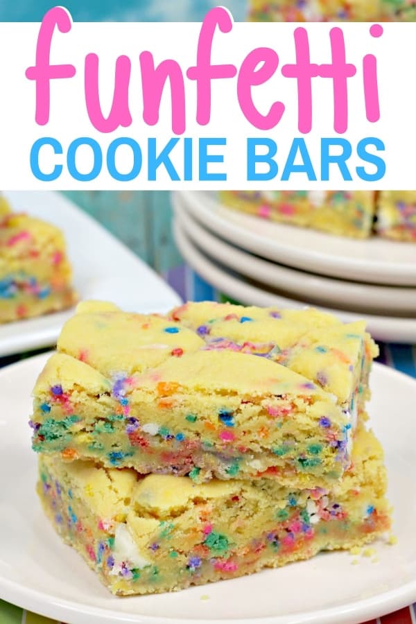 Funfetti Cookie Bars - Easy Cake Mix Cookie Bar Recipe