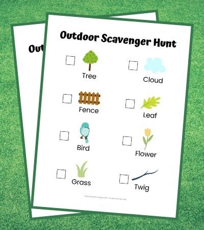 Outdoor Scavenger Hunts for Kids Free Printable