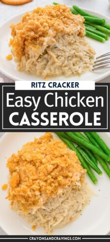 Ritz Cracker Easy Chicken Casserole Pin.