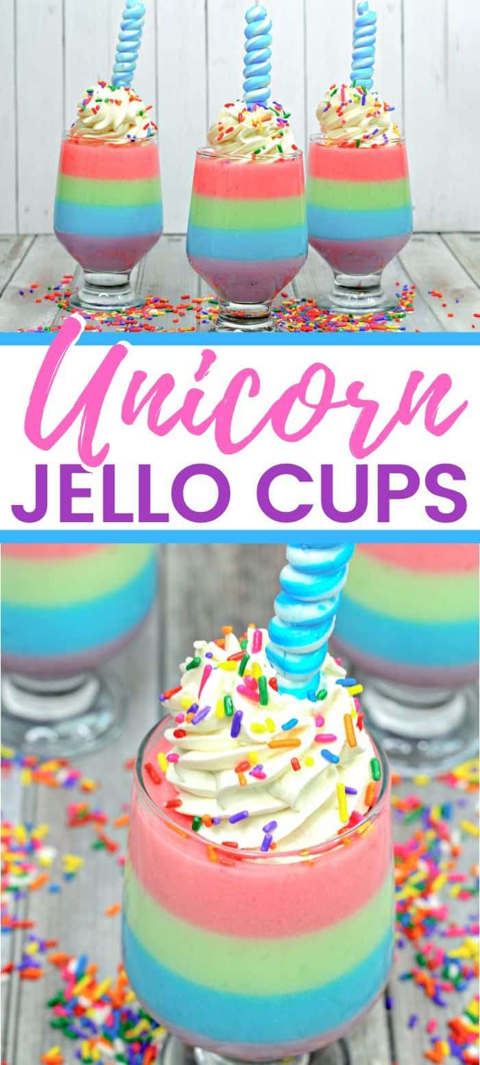 Unicorn Jello Cups
