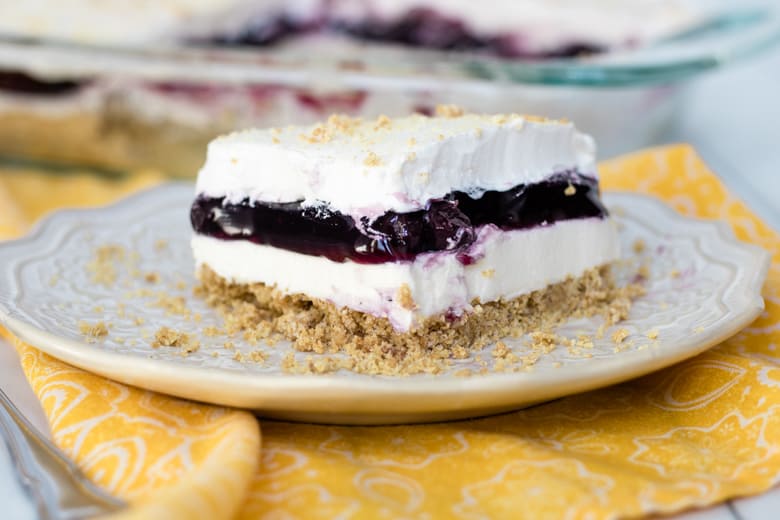 Blueberry Delight (aka Blueberry Yum Yum) Easy NoBake Dessert