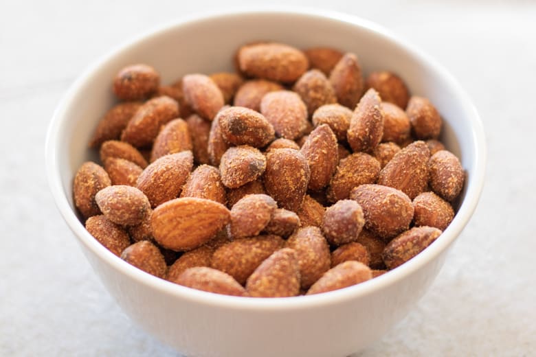 bowl of Spicy Almonds