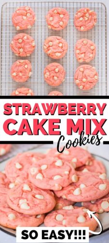 Strawberry Cake Mix Cookies: So easy!!!
