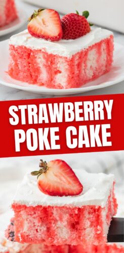 Strawberry Poke Cake Pin.
