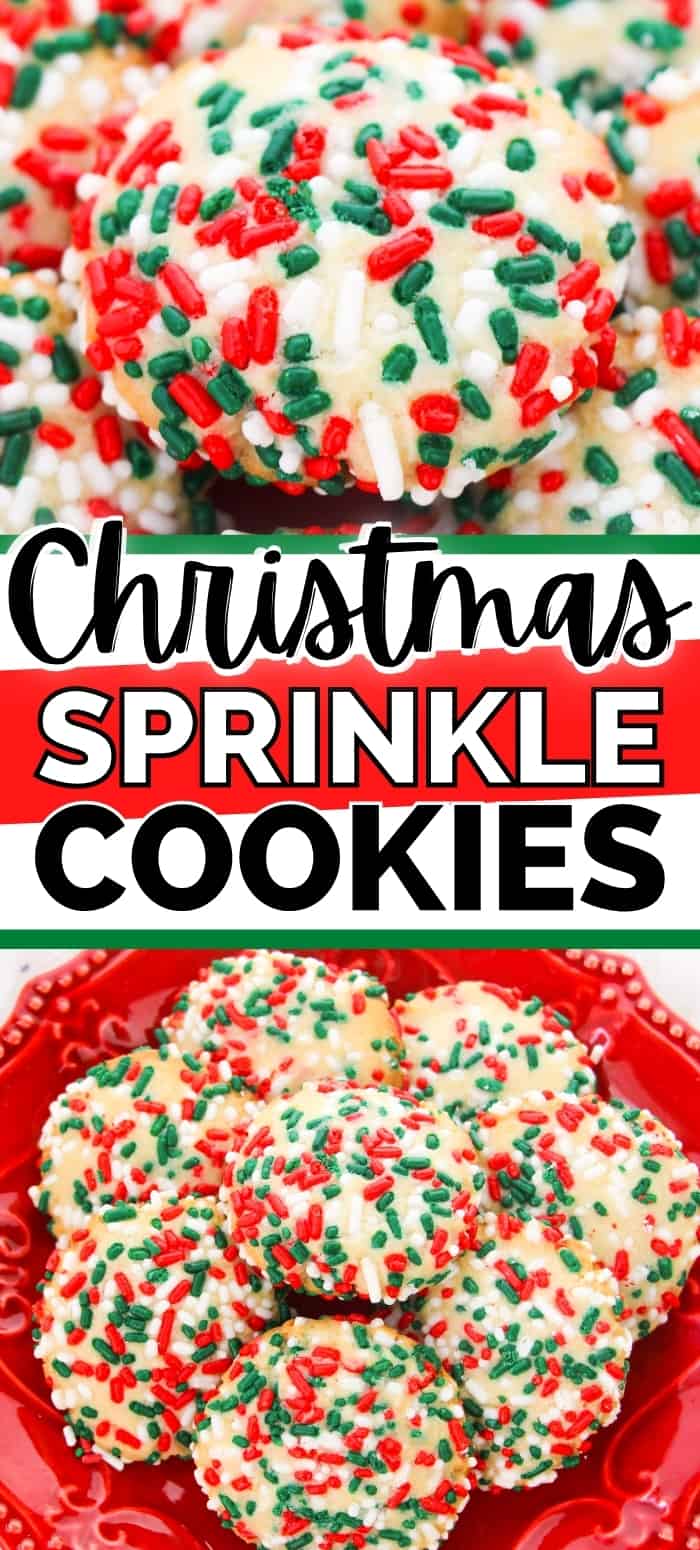 Christmas Sugar Cookies with Sprinkles