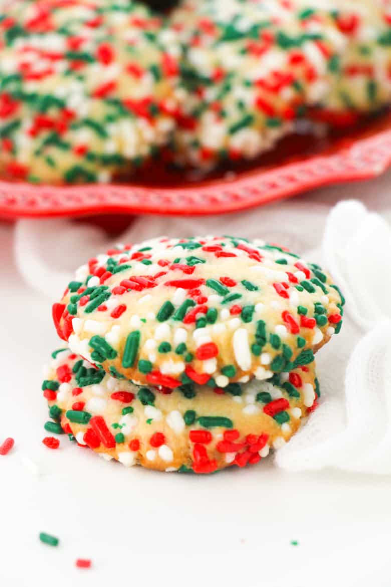 Christmas sprinkle sugar cookies