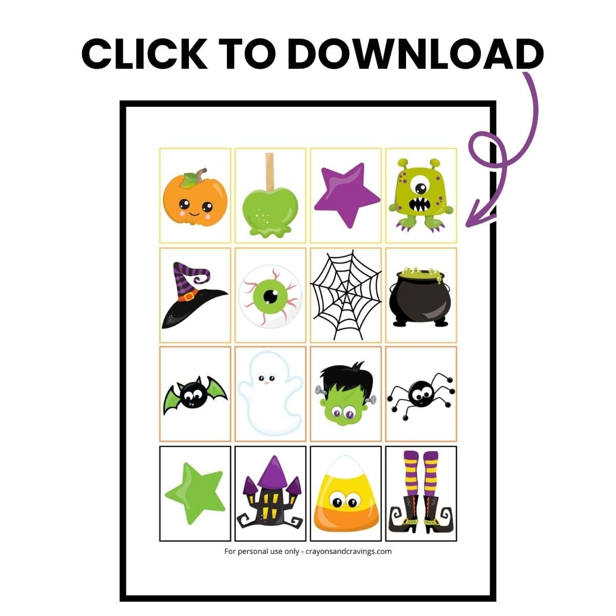 Click to download Halloween Memory Game.