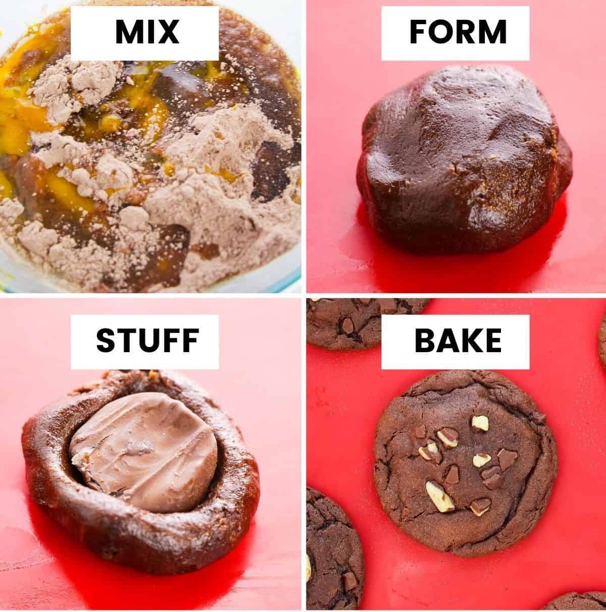 How to Make Peppermint Patty Stuffed Chocolate Cookies