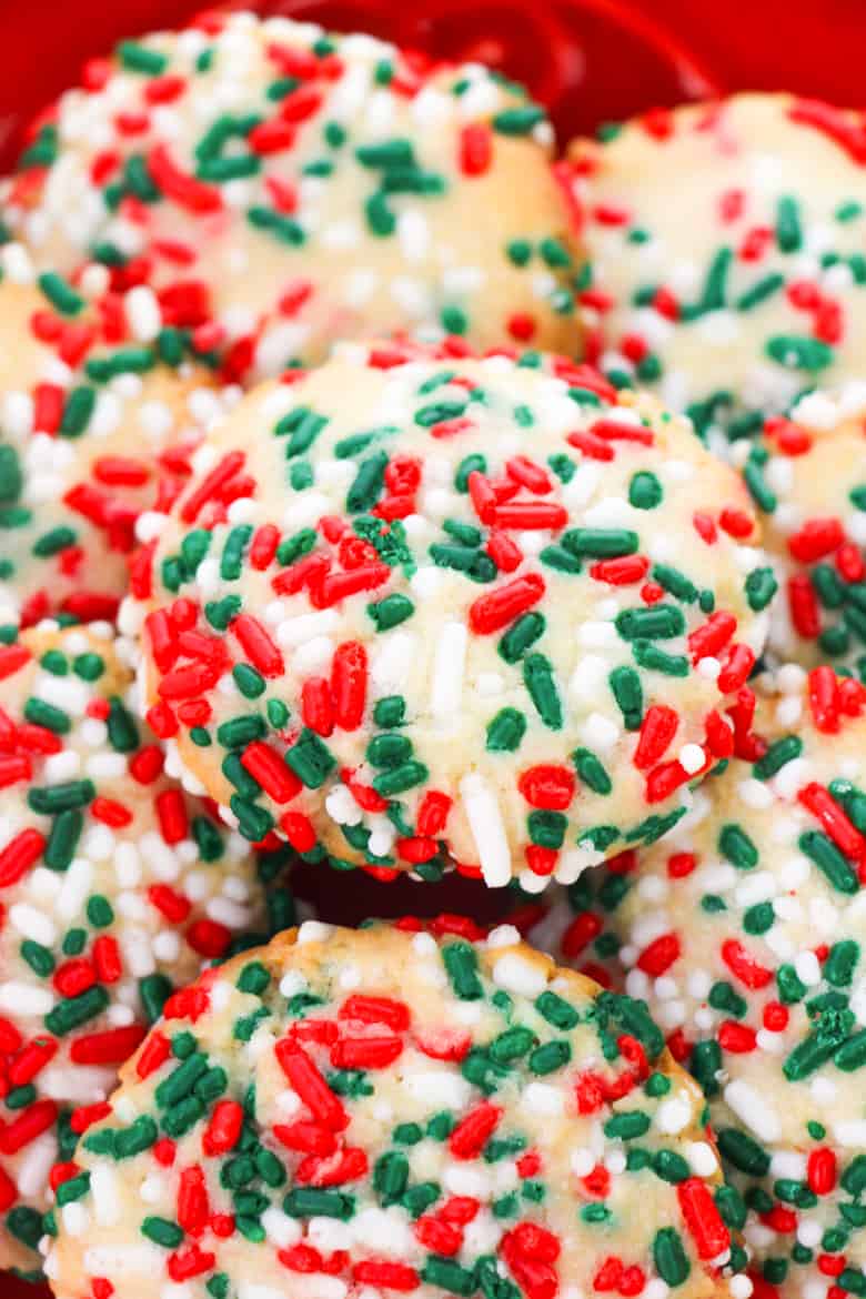 Christmas Sugar Cookies with Sprinkles