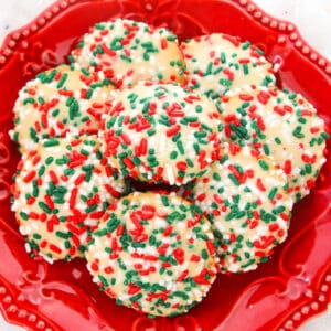 Christmas Sugar Cookies with Sprinkles