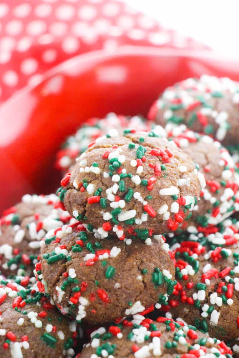 Soft Gingerbread Cookies with Christmas Sprinkles