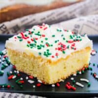 Christmas Sugar Cookie Snack Cake Recipe