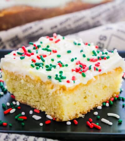 Christmas Sugar Cookie Snack Cake Recipe