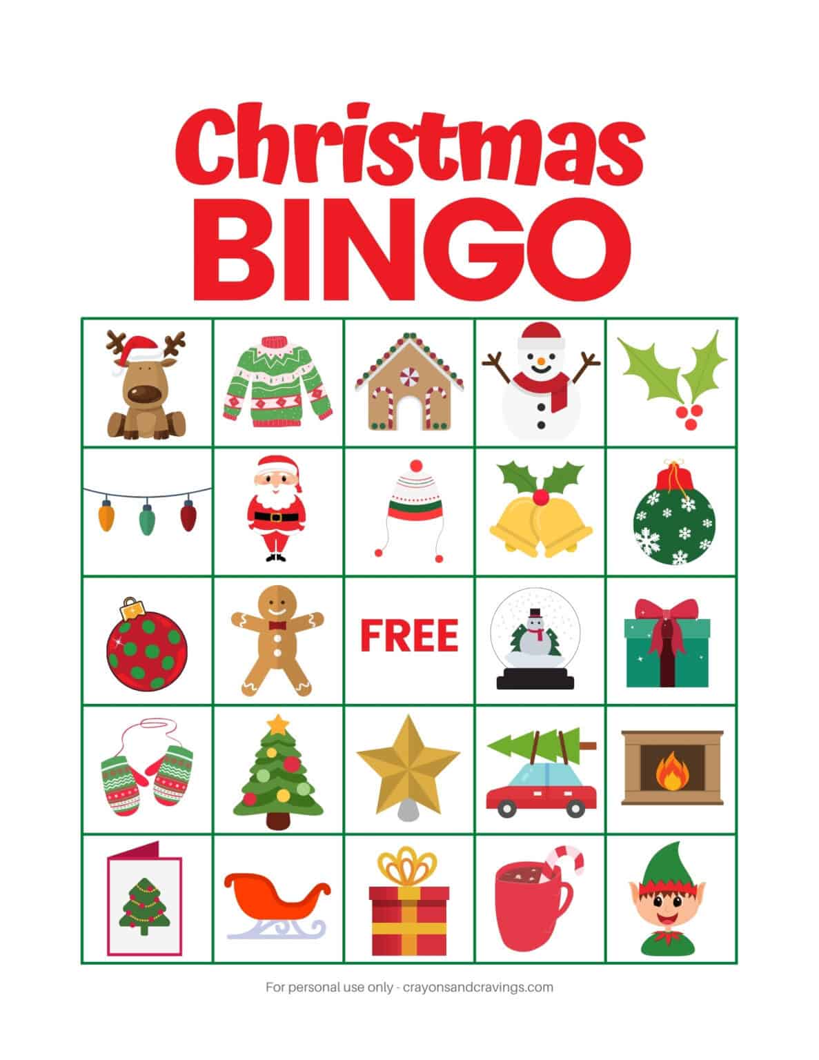Christmas Bingo FREE Printable Christmas Game with 10 Cards!