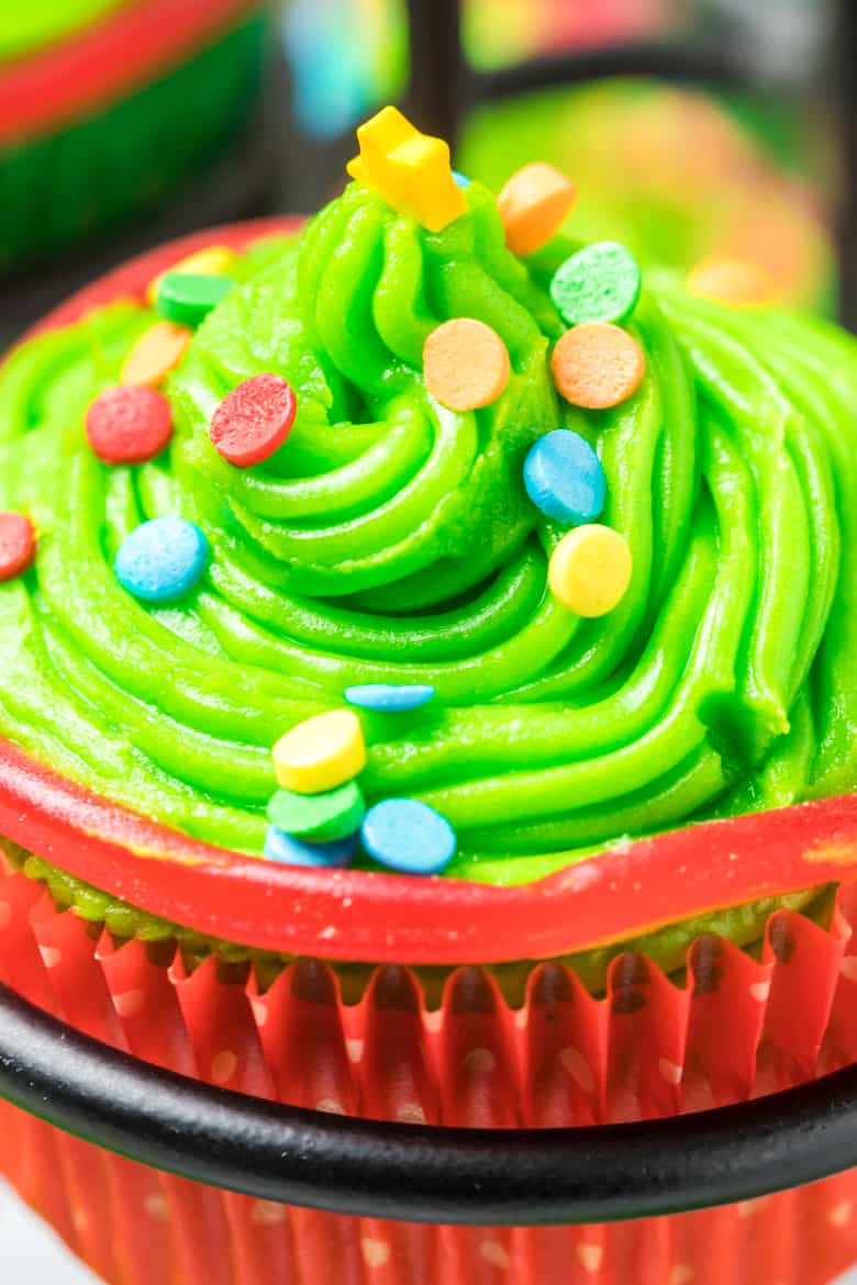 Green Icing with sprinkle