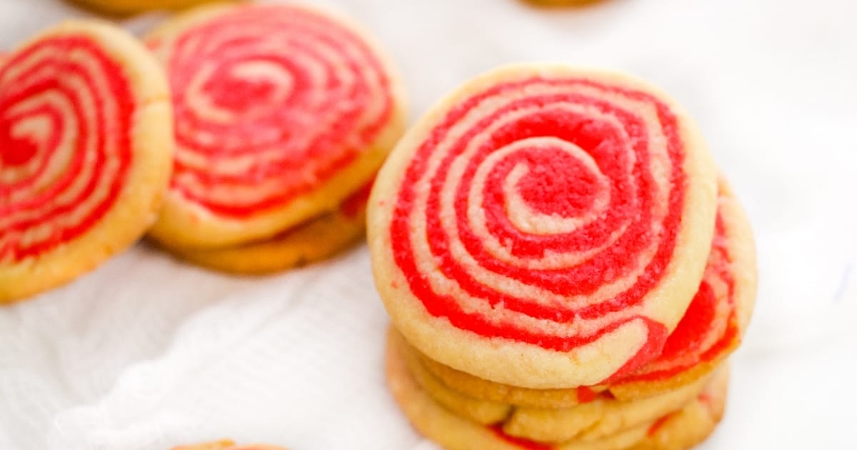 Peppermint Pinwheel Sugar Cookies