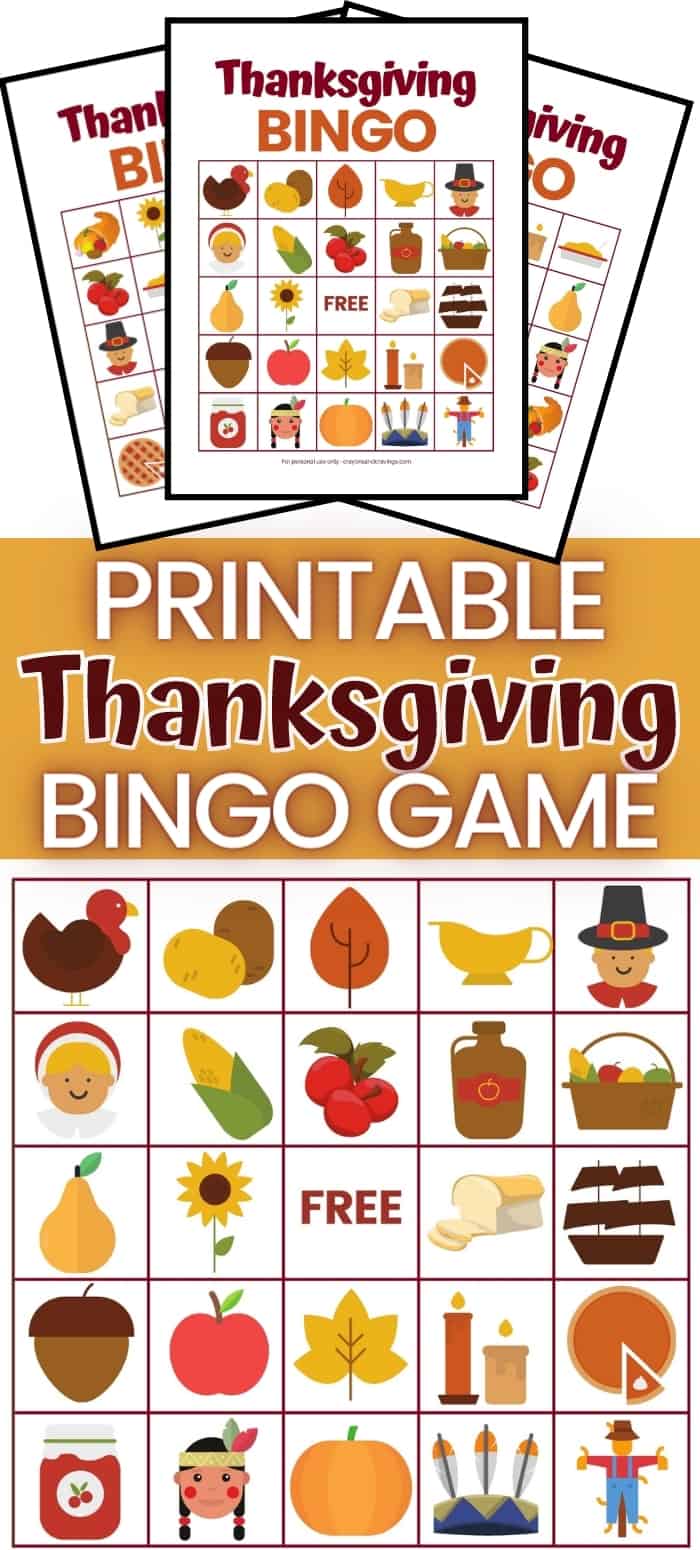 Thanksgiving Bingo Game (FREE Printable!) - Thanksgiving Bingo Game To Color