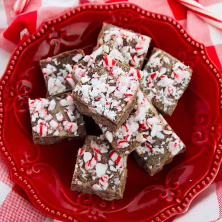 Easy Peppermint Fudge {Only 3 Ingredients!}