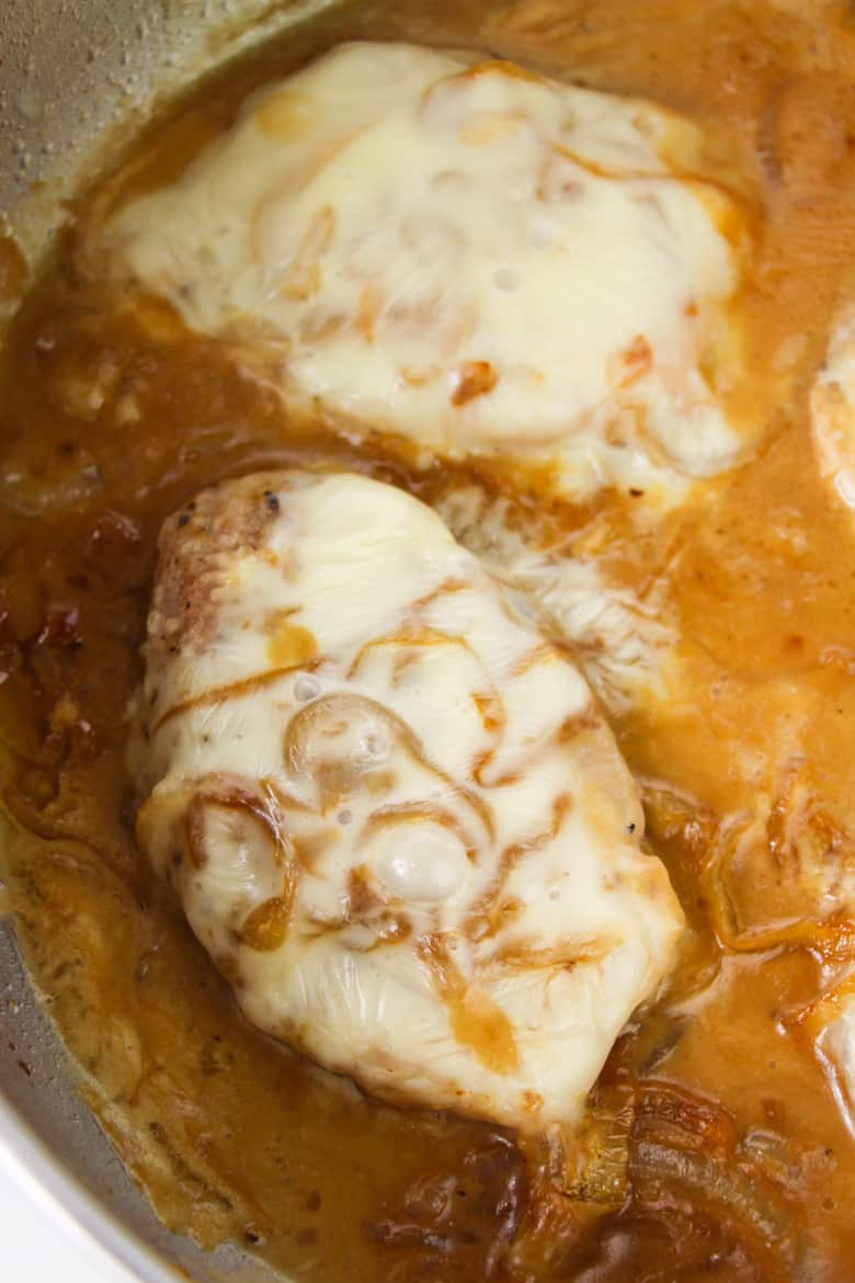 French Onion Pork Chops in Pan