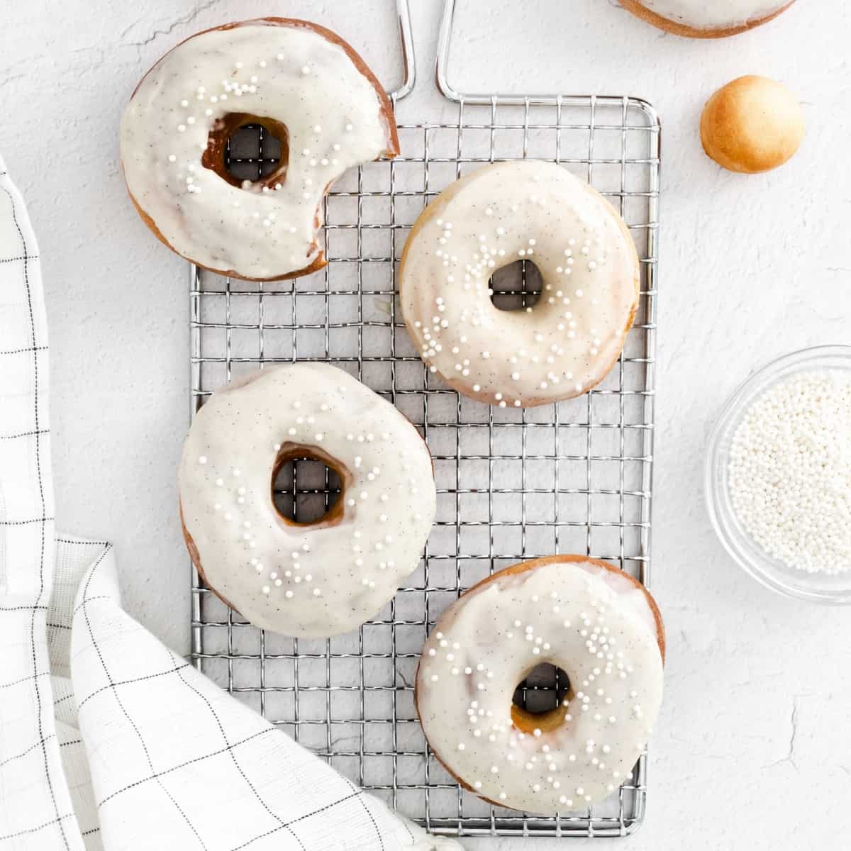 Vanilla Bean Air Fryer Doughnuts Recipe (from Scratch!)