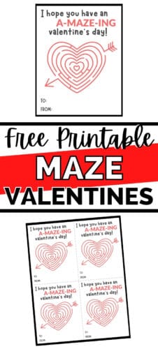 Free Printable Maze Valentines