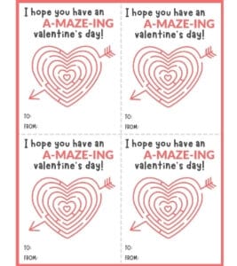 Valentine’s Day Maze Cards