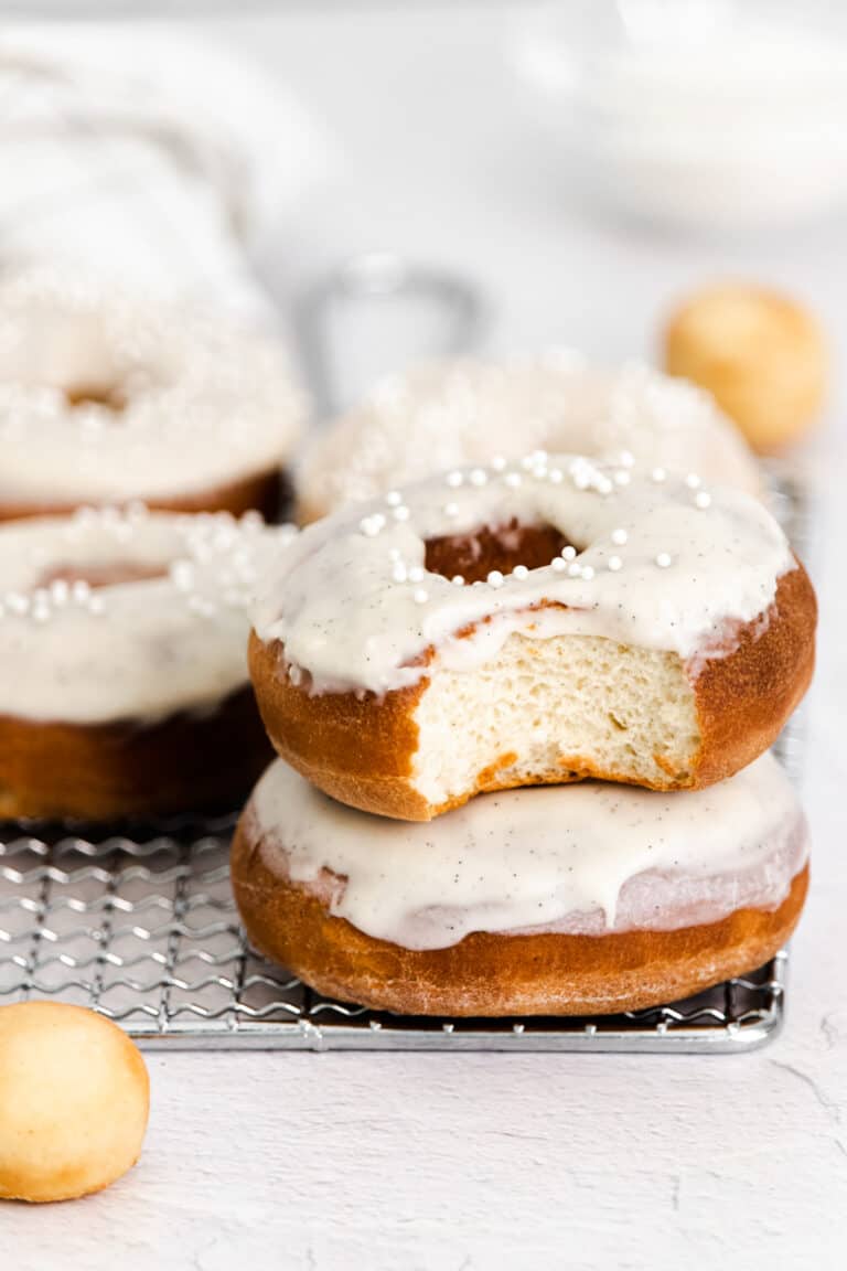Vanilla Bean Air Fryer Doughnuts Recipe (from Scratch!)