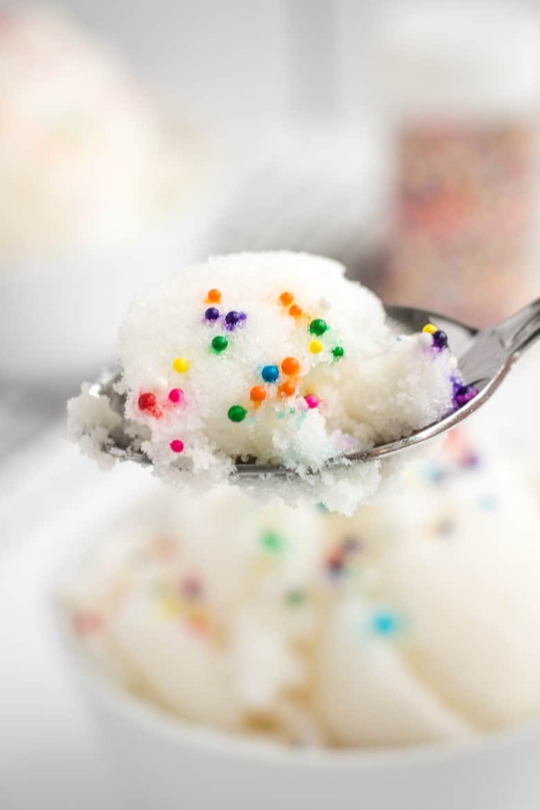 Spoonful of snow ice cream