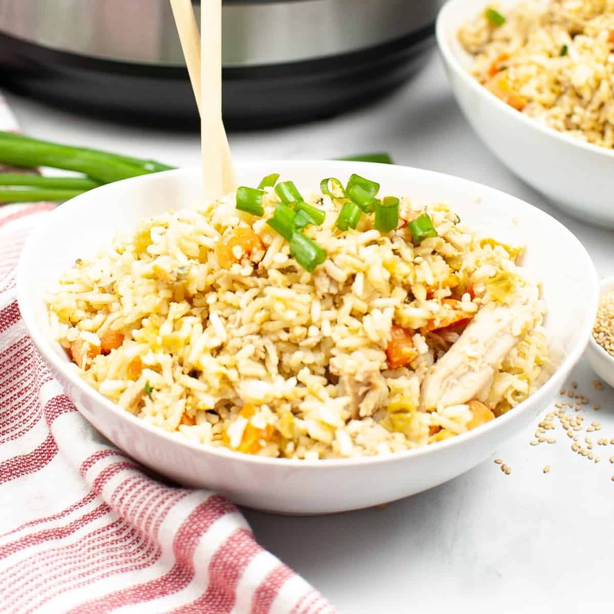 Chicken fried rice online in the instant pot