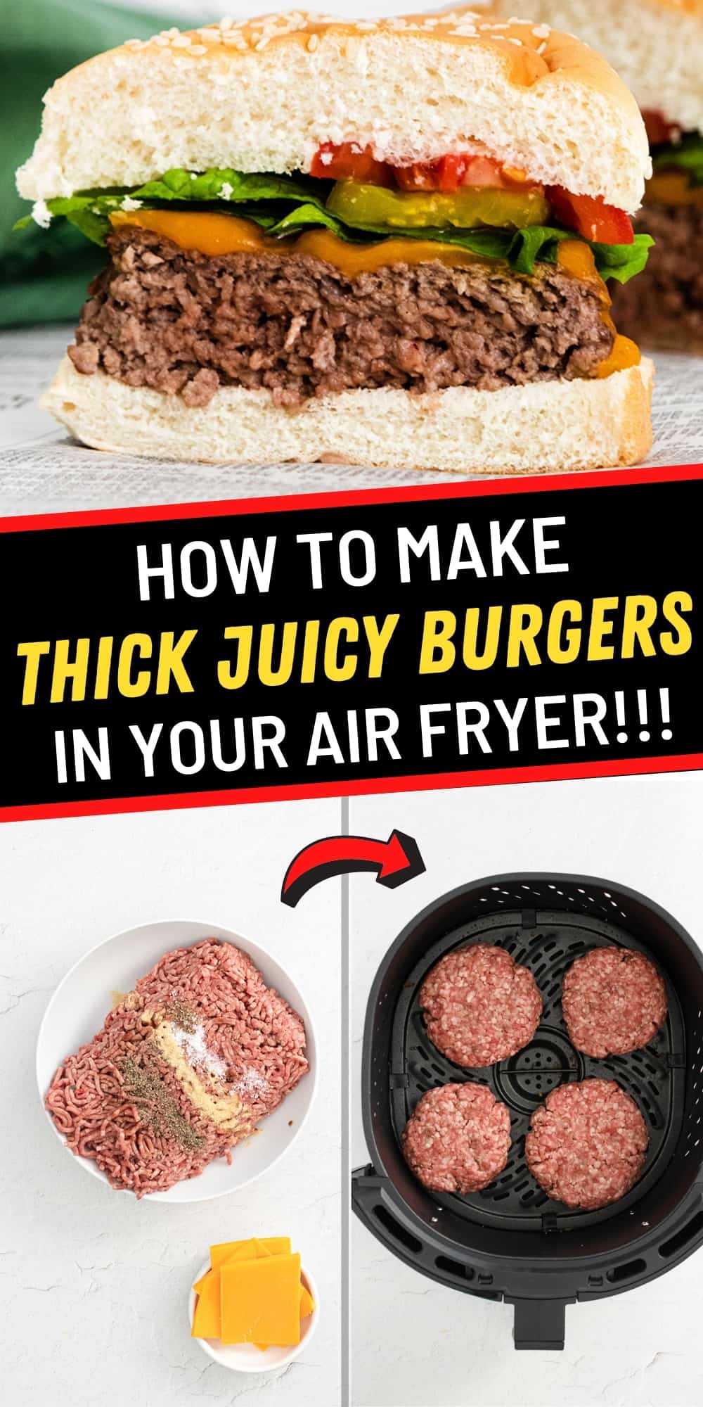 How to Make Thick Juicy Burgers in Your Air Fryer