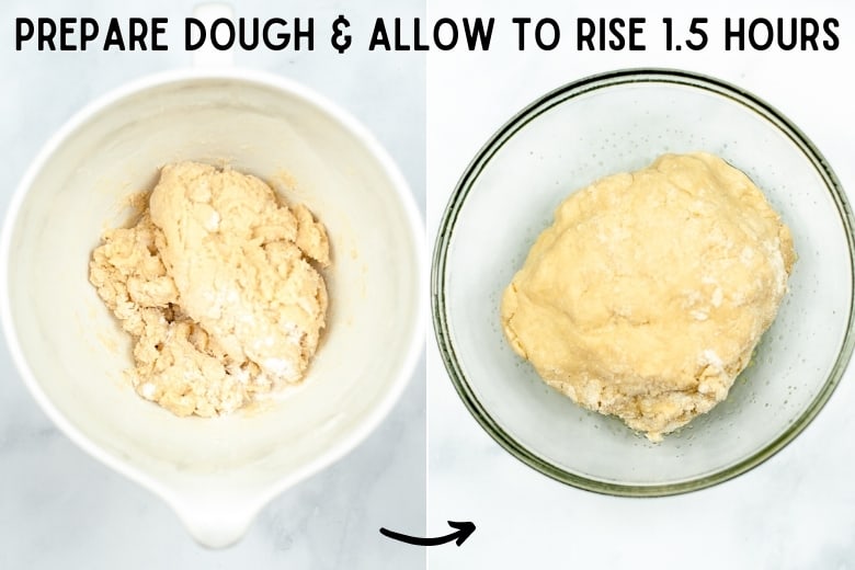 prepare dough and allow to rise