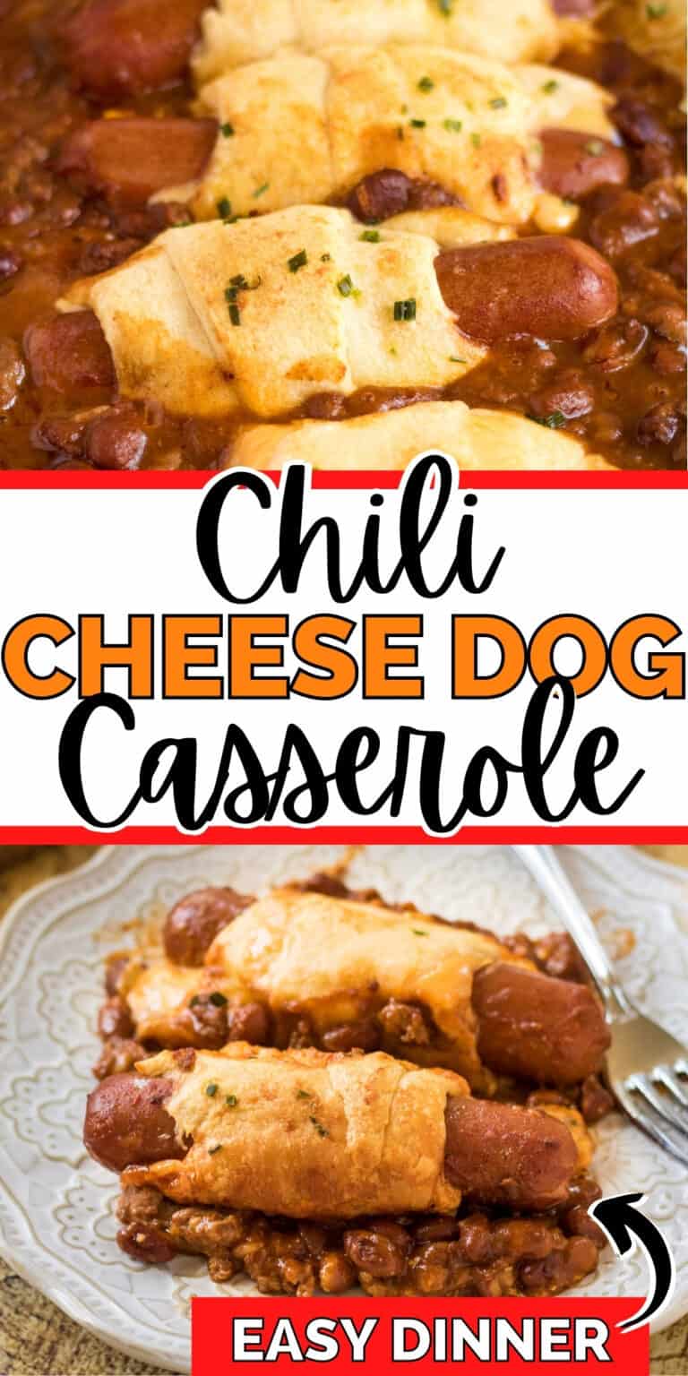Chili Cheese Dog Casserole with Crescent Rolls