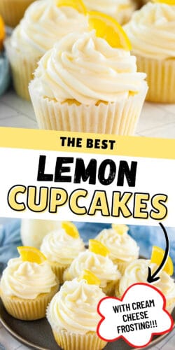 The Best Lemon Cupcakes with Cream Cheese Frosting