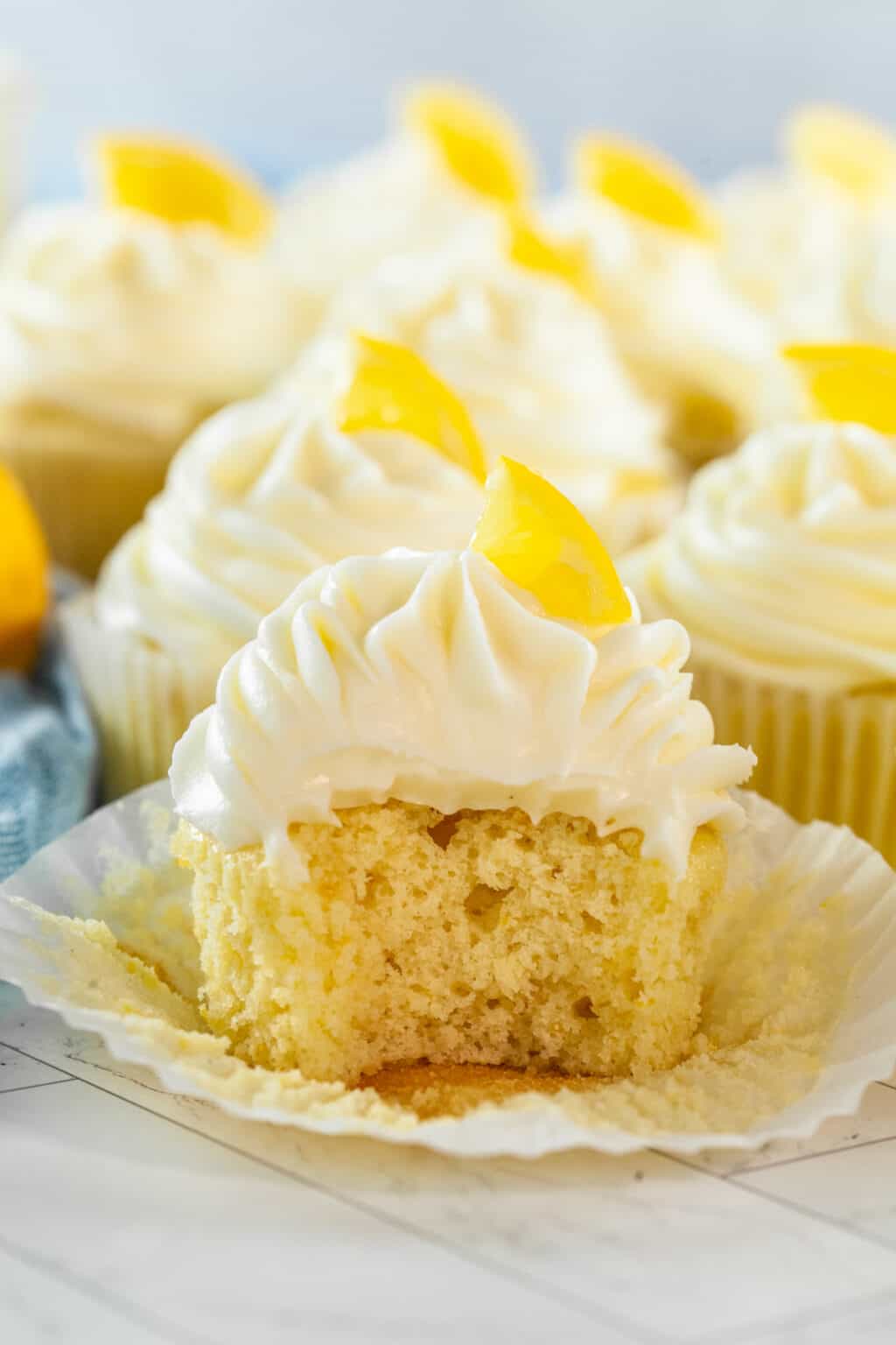 Lemon Cupcakes with Cream Cheese Frosting