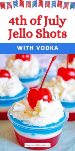 4th of July Jello Shots with Vodka
