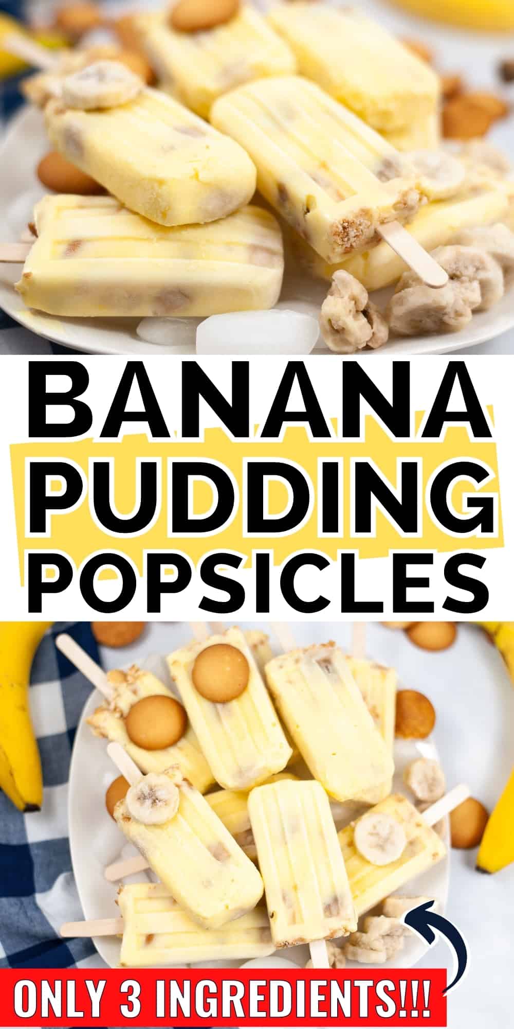 Banana Pudding Popsicles; Only 3 Ingredients!