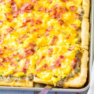 Sheet Pan Breakfast Pizza with Crescent Rolls