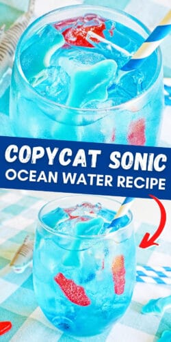 Pinterest image: Copycat Sonic Ocean Water Recipe