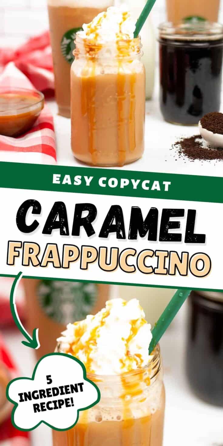 Caramel Frappuccino (Easy 5Ingredient Copycat Recipe)