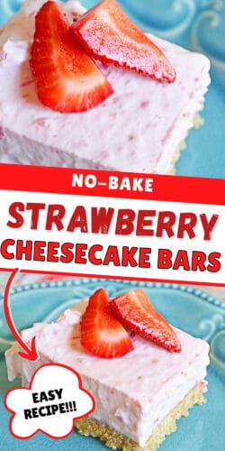 No Bake Strawberry Cheesecake Bars