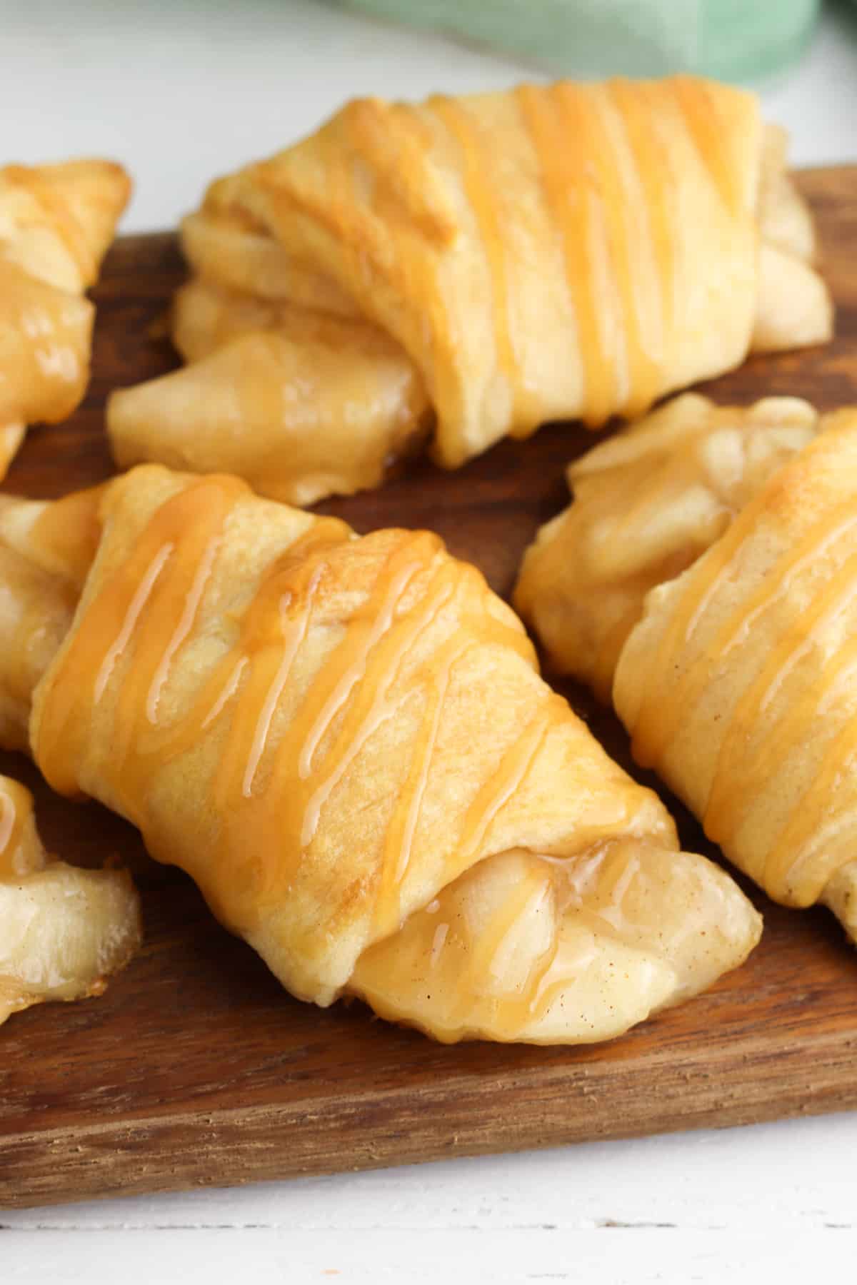 apple pie bites made with crescent roll dough and apple pie filling