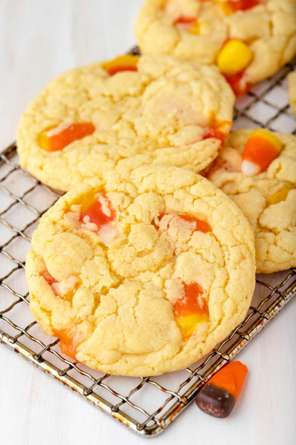 Candy Corn Cookies (Easy 4-Ingredient Recipe!)