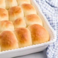 Potato rolls in baking dish