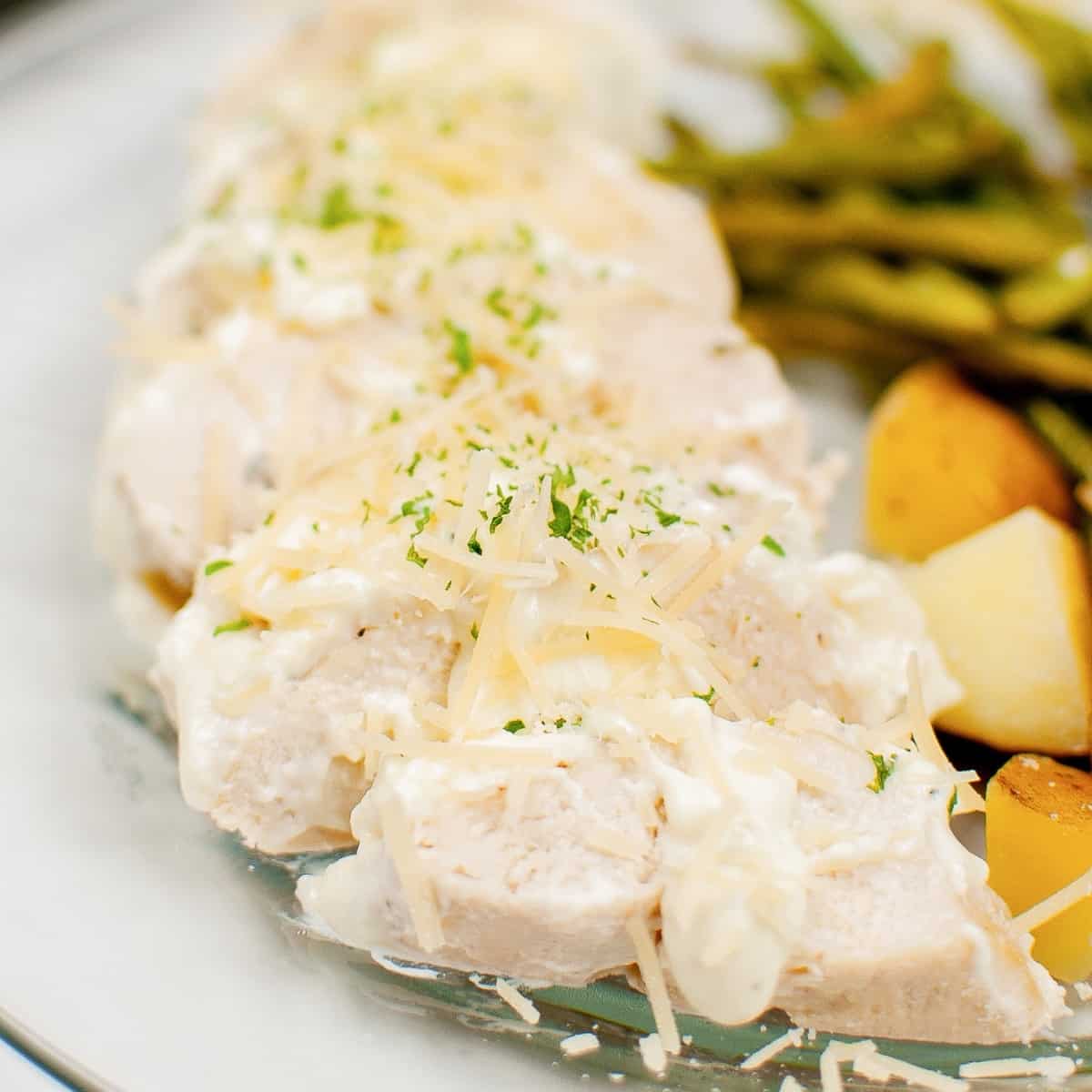 Creamy Garlic Herb Chicken Sheet Pan Dinner Recipe