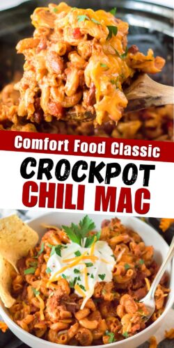 Comfort Food Classic : Crockpot Chili Mac pin.