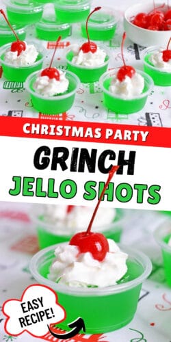 Christmas Party Grinch Jello Shots Pin Image