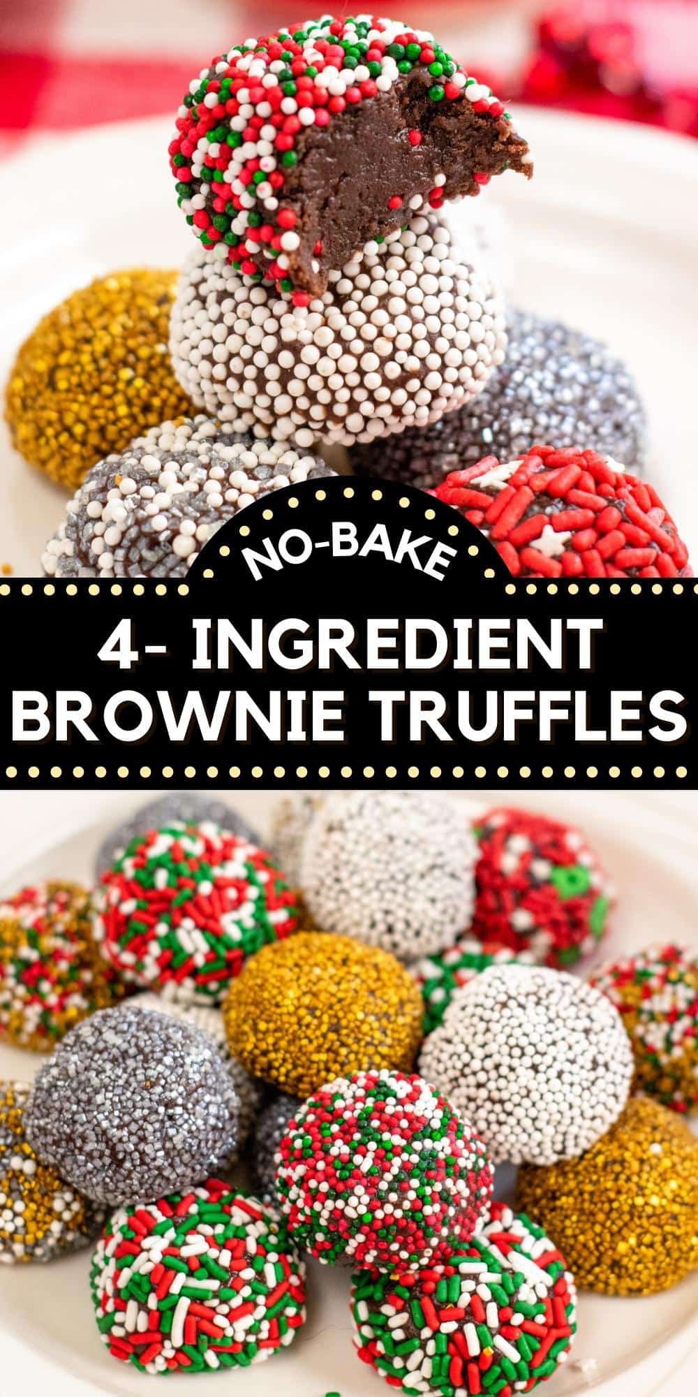 No-Bake 4-Ingredient Brownie Truffles
