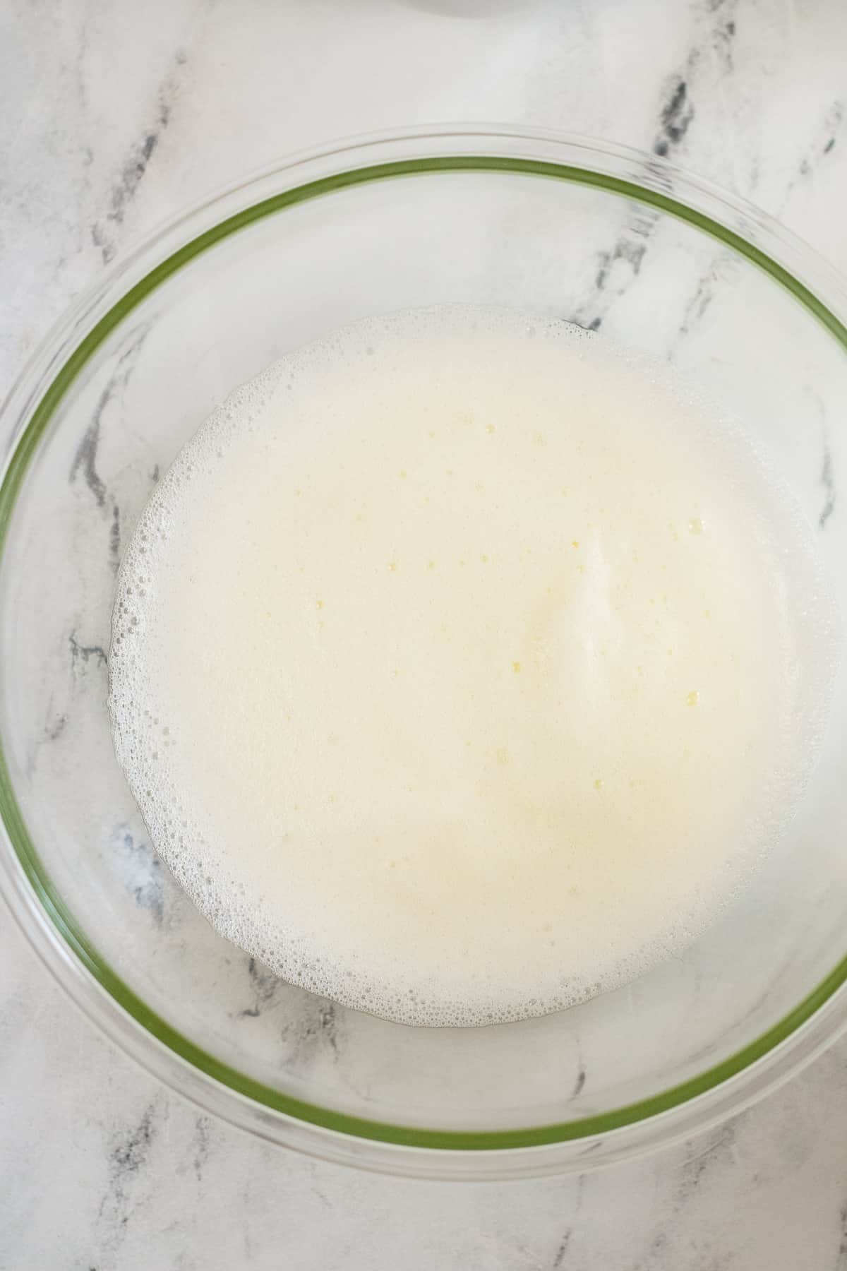 frothy egg whites